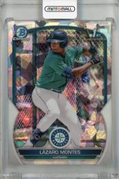 2023 Topps Bowman Lazaro Montes Chrome Prospects Atomic #BCP-58 1st  Seattle Mariners