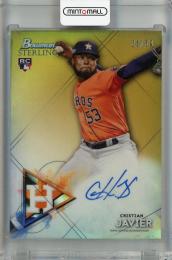 2021 Topps Bowman Sterling Cristian Javier Rookie Autographs Gold #BSRA-CJ RC ※傷あり 【28/50】 Houston Astros