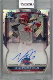 2023 Topps Bowman Nikau Pouaka Chrome Prospect Autographs Atomic #CPA-NP 1st ※初期傷あり【078/100】 Philadelphia Phillies