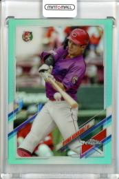 2021 Topps Chrome NPB 広島 西川龍馬 Base, Aqua Parallel 027/199