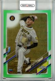 2021 Topps Chrome NPB 阪神 佐藤蓮 Base, Green Parallel 50/99