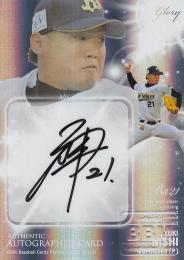 2018 BBM Glory オリックス 西勇輝 直筆サインカード 03/30