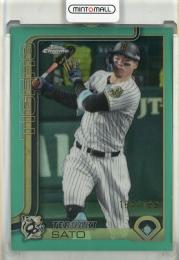 2025 Topps Chrome 佐藤輝明 Aqua Refractor【164/199】 阪神タイガース