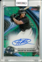 2024 Bowman's Best Agustin Ramirez Best of 2024 Autographs Teal Refractor【15/15】 Miami Marlins