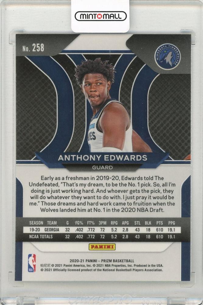 ミントモール / MINT 新宿店 / 2020-21 PANINI PRIZM #258 RC Anthony Edwards Minnesota  Timberwolves