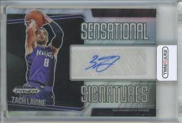 2024-25 Panini Prizm Black Zach Lavine Signatures Silver #53  Sacramento Kings