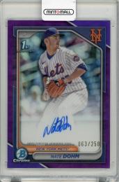 2024 TOPPS Bowman Chrome Nate Dohm 1st Auto#CPA-ND【063/250】 New York Mets
