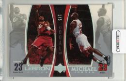 2005-06 UPPER DECK Michael Jordan/LeBron James Michael Jordan/LeBron Gold #LJMJ10【1/5】 Chicago Bulls/Cleveland Cavaliers