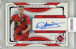 2022 Panini National Treasures Road to the World Cup Dennis Praet Definitive Ink Sapphire Auto #5【06/49】《傷、角つぶれあり》