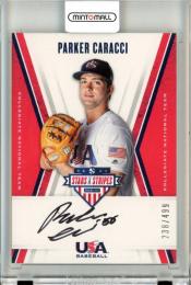 2019 Panini USA Baseball Stars & Stripes  Parker Caracci Black Ink Autograph 238/499