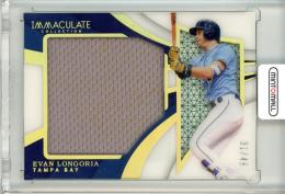 2018 Panini Immaculate Collection  Evan Longoria Shadowbox Materials Jumbo Jersey 31/49