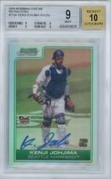 2006 BOWMAN Chrome Kenji Johjima Refractors #219A Autograph【188/250】【BGS9】 Seattle Mariners