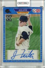 2021 Leaf  Proset Metal Texas Rangers Jack Leiter Autographs Wave Parrallels Blue 25/30