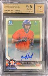 2018 Bowman Chrome Houston Astros Yordan Alvarez Prospect Autographs