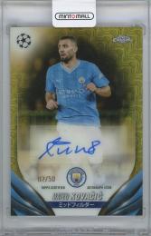 2023-24 TOPPS Chrome UEFA Club Competitions Japan Autographs Gold Mojo Refractors / MATEO KOVACIC(Manchester City) 【02/50】