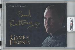 2023 Rittenhouse Game of Thrones Art & Images  Paul Rattray as Harald Karstark Gold Autographs