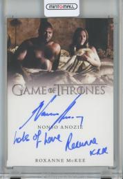 2023 Rittenhouse Game of Thrones Art & Images  Nonso Anozie as Xaro Xhoan Daxos and Roxanne McKee as Doreah Dual Autographs