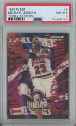 1996-97 Fleer Michael Jordan Thrill Seekers #6 PSA8 Chicago Bulls