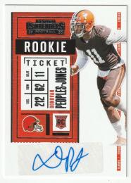 2020 Panini Contenders ROOKIE Donovan Peoples-Jones Auto