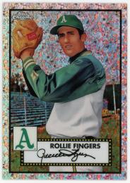 2021 Topps Chrome Platinum Anniversary Rose Gold Mini Diamond Refractors #551 Rollie Fingers 69/75