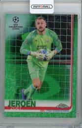 2018-19 Topps Chrome UEFA Champions League PSV Eindhoven Jeroen Zoet Base Green(パラレル版) 82/99