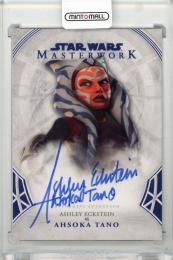 2019 TOPPS Star Wars Masterwork Ashley Eckstein as Ahsoka Tano Autographs Blue Foil #AAE  star wars