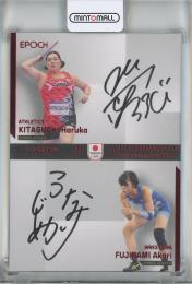 EPOCH 2025 TEAM JAPAN OFFICIAL TRADING CARDS TEAM JAPAN SYMBOL ATHLETES & NEXT SYMBOL ATHLETES 北口榛花/藤波朱理 COMBO AUTOGRAPHS (RED)【1/5】