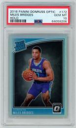 2018-19 Panini Donruss Optic Miles Bridges Rated Rookie/Holo/#172【PSA10】 Charlotte Hornets