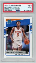 2020-21 Panini Donruss Immanuel Quickley Rated Rookie/Press Proof Silver/#213【086/349】【PSA9】 New York Knicks