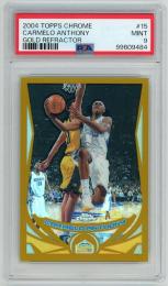 2004-05 Topps Chrome Carmelo Anthony Gold Refractor/#15【36/99】【PSA9】 Denver Nuggets