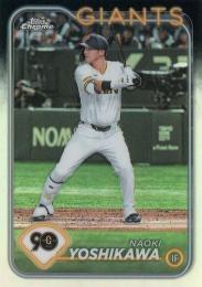 2024 TOPPS Chrome NPBプロ野球 #23 吉川尚輝(巨人) リフラクターパラレル版 レギュラーカード