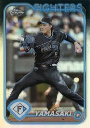 2024 TOPPS Chrome NPBプロ野球 #24 山崎福也(日本ハム) リフラクターパラレル版 レギュラーカード