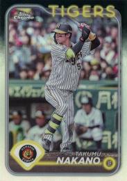 2024 TOPPS Chrome NPBプロ野球 #53 中野拓夢(阪神) リフラクターパラレル版 レギュラーカード
