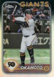 2024 TOPPS Chrome NPBプロ野球 #54 岡本和真(巨人) リフラクターパラレル版 レギュラーカード