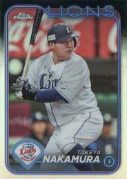 2024 TOPPS Chrome NPBプロ野球 #57 中村剛也(西武) リフラクターパラレル版 レギュラーカード