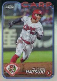 2024 TOPPS Chrome NPBプロ野球 #92 羽月隆太郎(広島) リフラクターパラレル版 レギュラーカード
