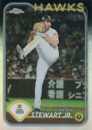 2024 TOPPS Chrome NPBプロ野球 #104 C.スチュワート・ジュニア(ソフトバンク) リフラクターパラレル版 レギュラーカード