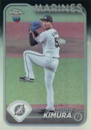 2024 TOPPS Chrome NPBプロ野球 #109 木村優人(ロッテ) リフラクターパラレル版 レギュラーカード RC