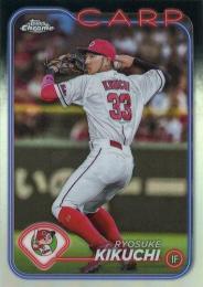 2024 TOPPS Chrome NPBプロ野球 #163 菊池涼介(広島) リフラクターパラレル版 レギュラーカード