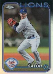 2024 TOPPS Chrome NPBプロ野球 #198 佐藤龍世(西武) リフラクターパラレル版 レギュラーカード