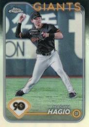 2024 TOPPS Chrome NPBプロ野球 #199 萩尾匡也(巨人) リフラクターパラレル版 レギュラーカード