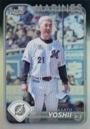 2024 TOPPS Chrome NPBプロ野球 #204 吉井理人(ロッテ) リフラクターパラレル版 レギュラーカード