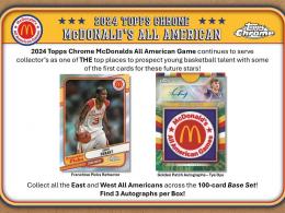 NBA 2024 TOPPS CHROME McDonald's ALL AMERICAN HOBBY