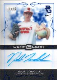 2015 LEAF Clear  Nick Lodolo Autograph 11/25