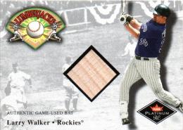 2001 FLEER Lumberjacks  Larry Walker Game Used Bat