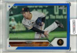 2023 TOPPS CHROME NPB ベースボールカード 巨人 大勢 Base Blue Refractor 037/150