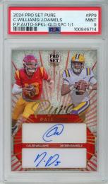 2024 Pro Set Pure Football Caleb Williams/Jayden Daniels Pure Pairings Autographs/#PP-9【1/1】【PSA9】