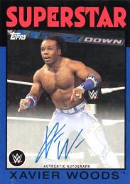 【裏面右上角若干白欠けあり】2016 TOPPS WWE Heritage  Xavier Woods Autograph 21/25