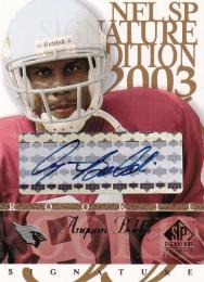 2003 SP Signature New York Jets Anquan Boldin Autographs Black Ink