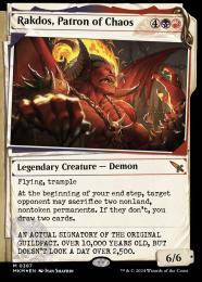 【MKM】【ENG】【Foil】〈387-M-BR〉《混沌の守護者、ラクドス/Rakdos, Patron of Chaos》不可視インク版